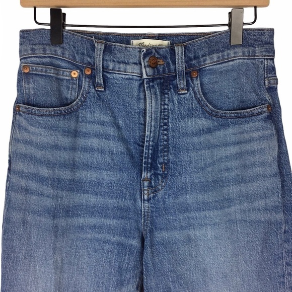 MADEWELL The Perfect Vintage Crop Jean High Waist Distressed Raw Hem Size 27 - Picture 2 of 12